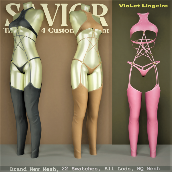 Alpha Svr_Violet Wearing Lingerie Leggings by saviorts4 - The Sims 4 Custom Content