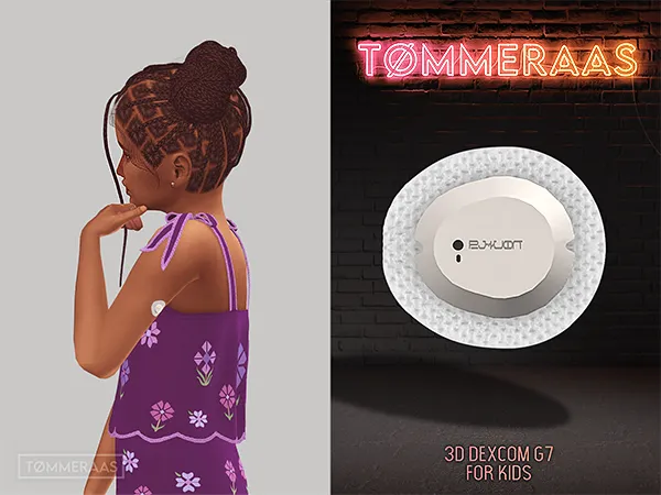 Mix Tu00d8MMERAAS 3D Dexcom G7Continuous Glucose Monitor for Kids - The Sims 4 Custom Content