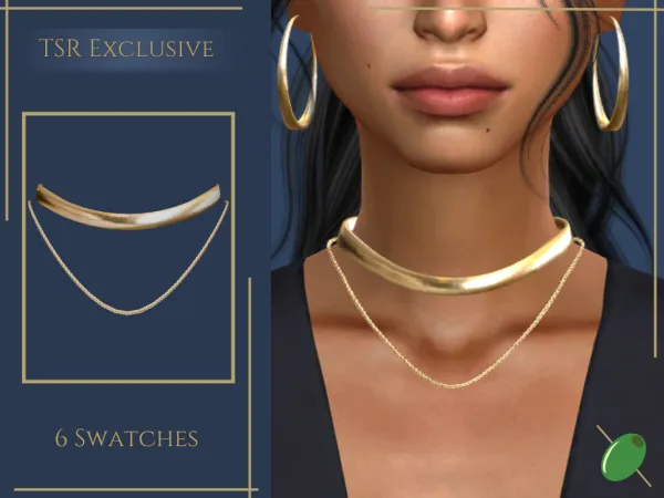 Sims 4 Simplicity Layered Necklace