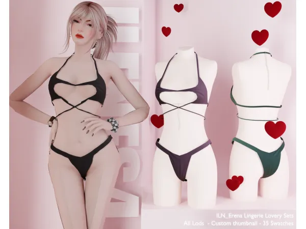 Sims 4 ILN. Erena Lingerie