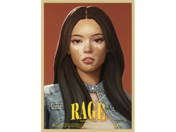 Sims 4 rage hair by dogsill