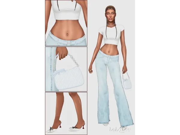 Sims 4 Laura Delaine | Model Casting Outfit by babybeesims