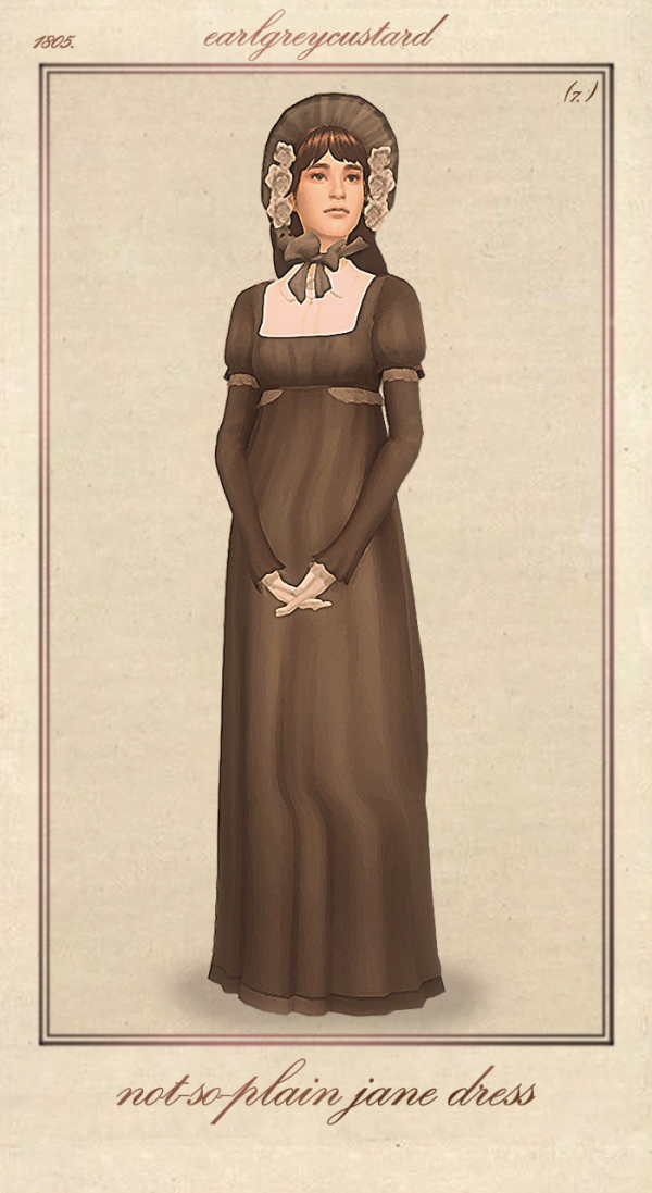 Maxis Match not so plain jane dress by simsfinds - The Sims 4 Custom Content