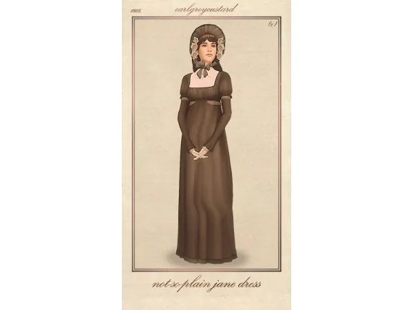 Maxis Match not so plain jane dress by earlgreycustard - The Sims 4 Custom Content