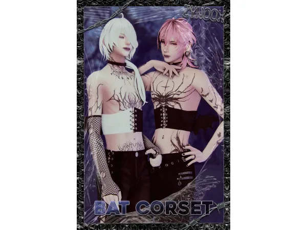 Mix Bat Corset by zynoox - The Sims 4 Custom Content