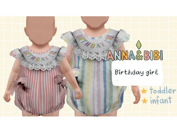 Birthday Girl_ toddler and infant [Anna&Bibi]