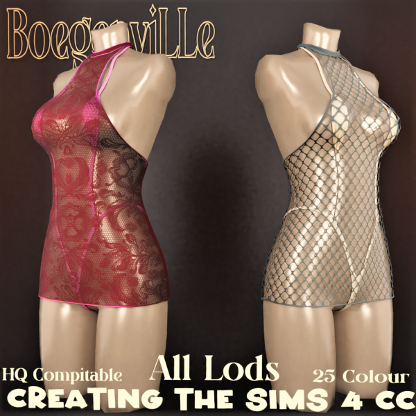 Alpha Boe_MIranda Outfit Lace by boegenville - The Sims 4 Custom Content
