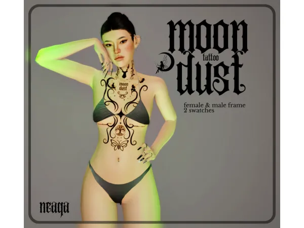 Sims 4 moon dust tattoo by neaqa