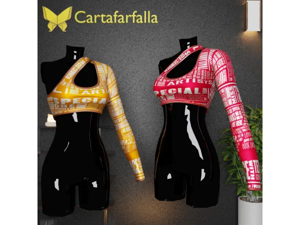 Alpha Cartafarfalla Rhyssa Top - The Sims 4 Custom Content