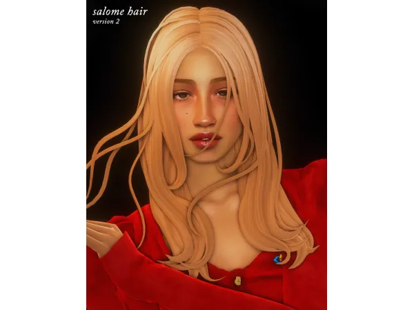 Sims 4 salome hair by sooicidoll
