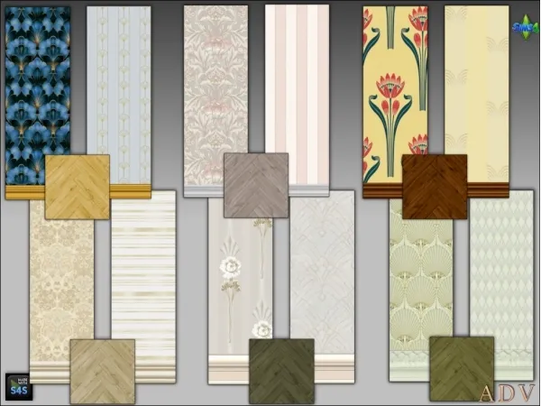 Maxis Match Wallpapers and floors - The Sims 4 Custom Content