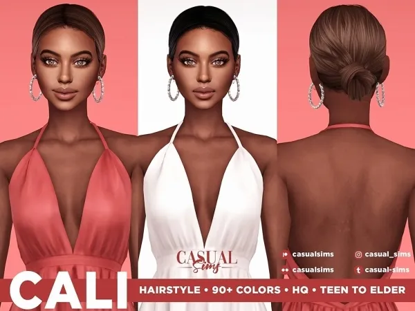 Cali Hairstyle (No Baby Braids) [SIMSFINDS]