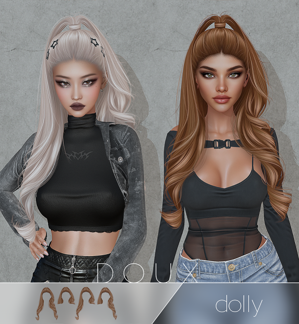 Alpha Doux Dolly by douxhair - The Sims 4 Custom Content