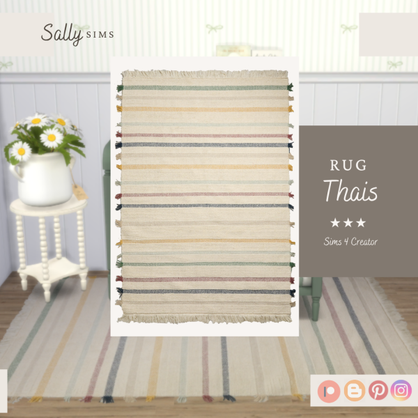 Alpha Rug Thais by sally4sims - The Sims 4 Custom Content