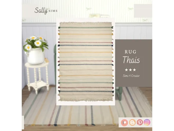 Alpha Rug Thais - The Sims 4 Custom Content