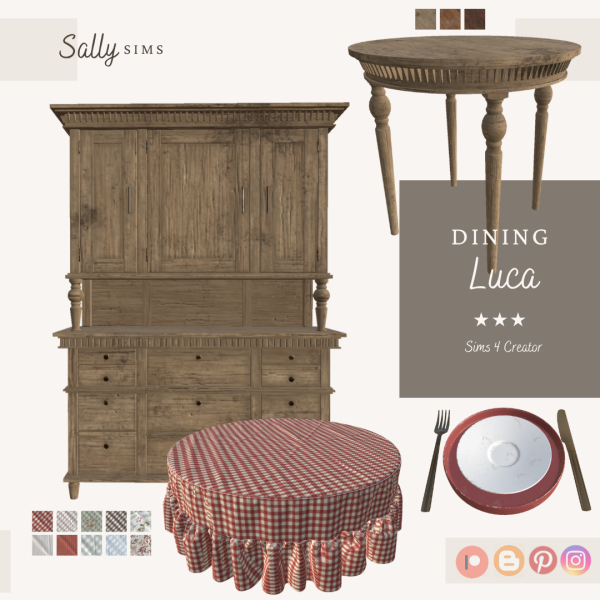 Alpha Dining LUCA by sally4sims - The Sims 4 Custom Content