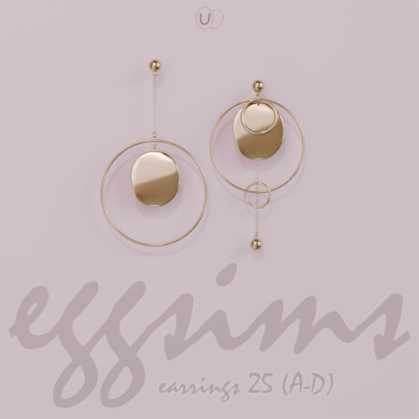 Alpha earrings 25 by simsfinds - The Sims 4 Custom Content