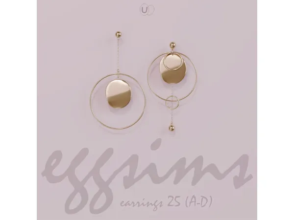 Alpha earrings 25 by eggu_sims - The Sims 4 Custom Content