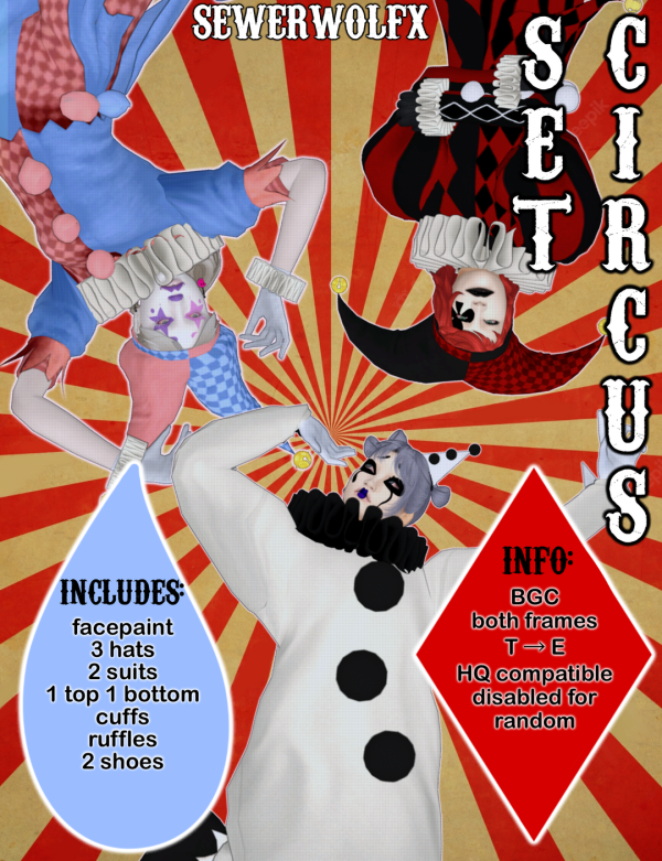 Mix circus set by simsfinds - The Sims 4 Custom Content
