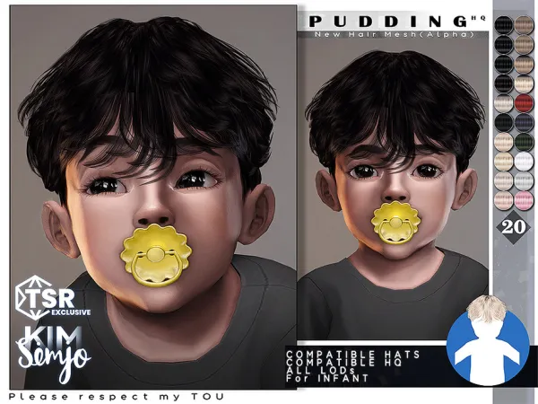 TS4 Infant Hairstyle_Pudding by KIMSimjo