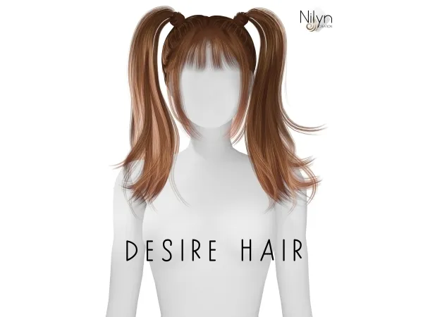 Alpha NILYN DESIRE HAIR - The Sims 4 Custom Content