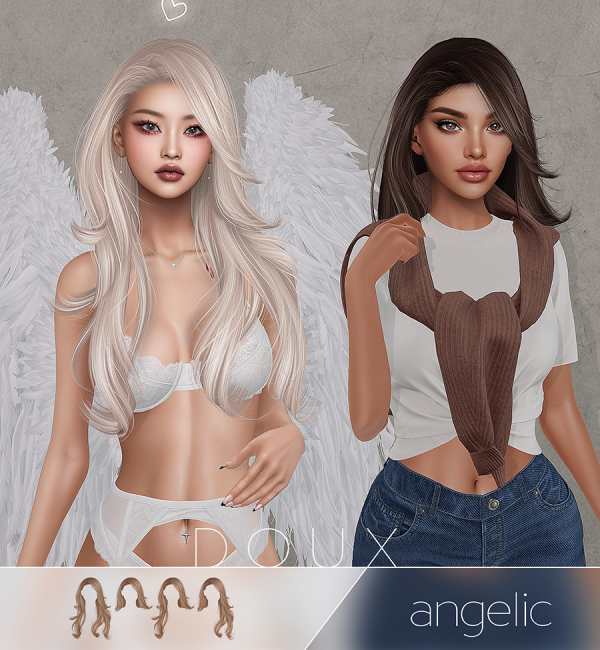 Alpha DOUX Angelic Hairstyle by douxhair - The Sims 4 Custom Content