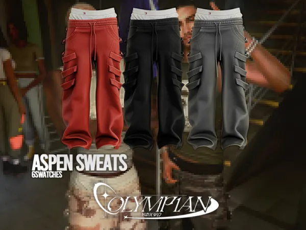 Alpha Olympian Aspen Sweats (Standard Version) - The Sims 4 Custom Content