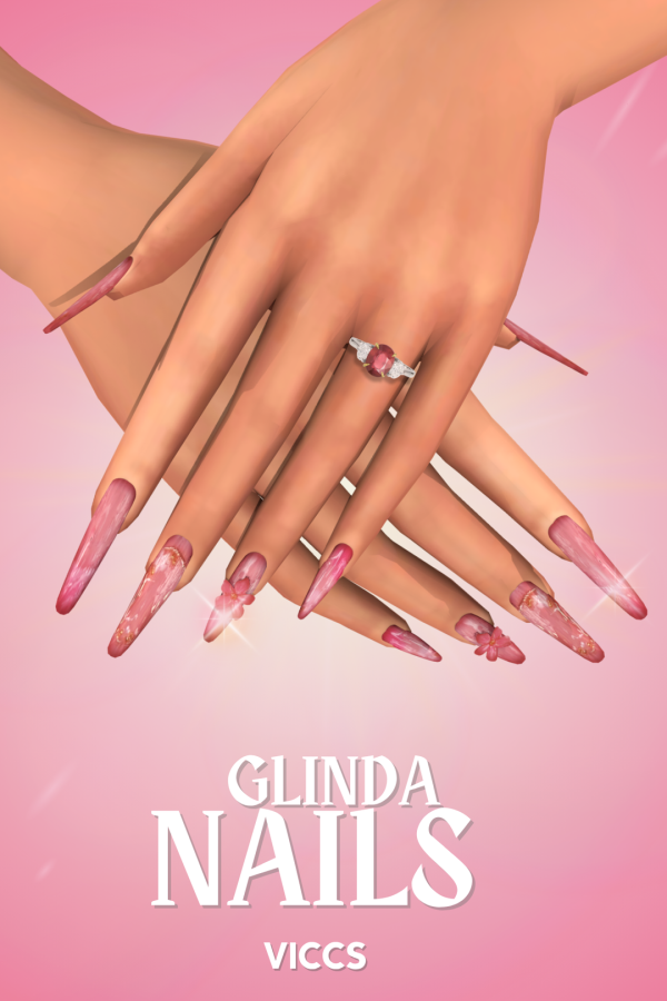 Alpha VICCS_GLINDA NAILS (TEEN ELDER) by viccs - The Sims 4 Custom Content