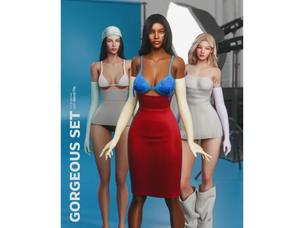 Alpha Gorgeous Set feat AKNO PARKLIAH - The Sims 4 Custom Content