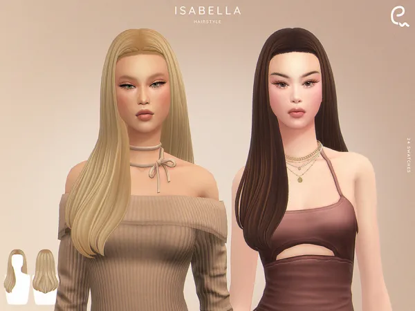 Sims 4 Isabella Hairstyle by Enriques4
