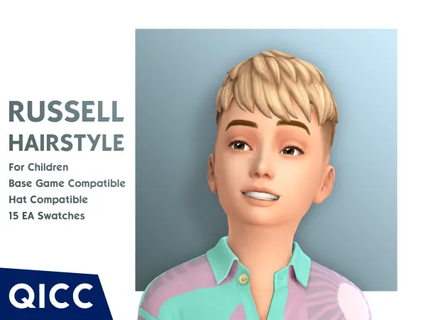 Maxis Match Russell Hair - The Sims 4 Custom Content
