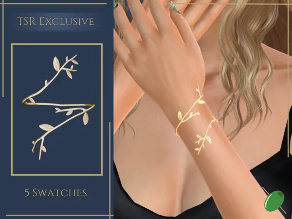 Alpha Winding Willow Bracelet - The Sims 4 Custom Content