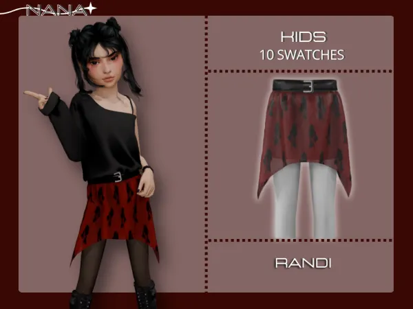 Maxis Match 7NANA (Randi) Layered Skirt w Transparency - The Sims 4 Custom Content