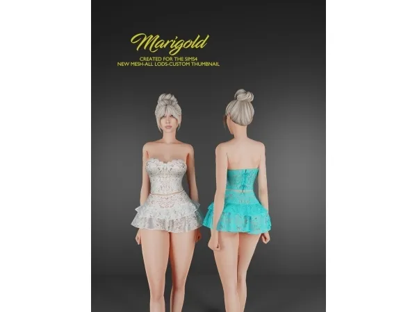 Alpha MARIGOLD TS4_LOLIA SET - The Sims 4 Custom Content