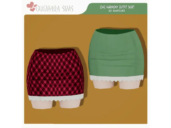 Sims 4 Chic Harmony Outfit (Skirt) By Guemara