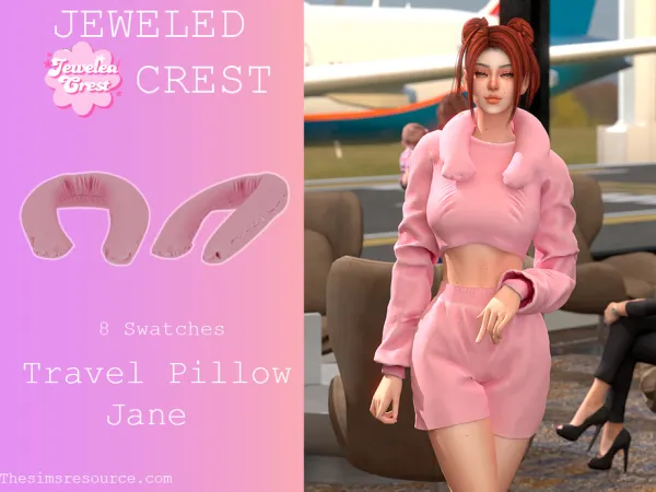 Alpha (JC) Travel Pillow Jane by JeweledCrest - The Sims 4 Custom Content