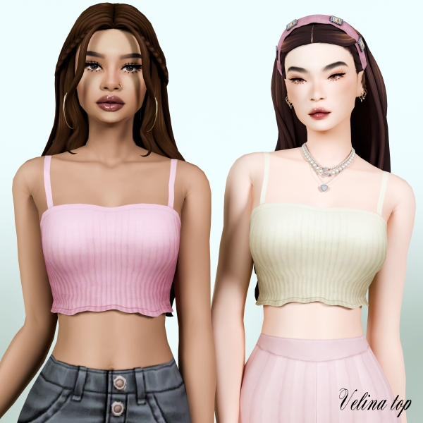 Maxis Match Velina Top - The Sims 4 Custom Content