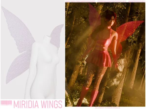 Alpha Miridia Wings - The Sims 4 Custom Content