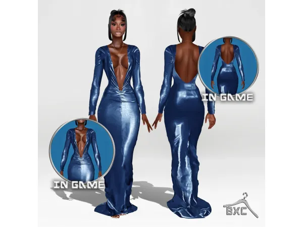 Sims 4 THE SEDUCTIVE DRESS by Baddiexsimmer