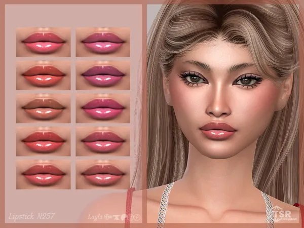 Alpha tsr Glossy Lipstick (Lipstick N257) - The Sims 4 Custom Content