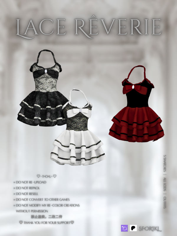 Mix Sforikl Lace Rverie by simsfinds - The Sims 4 Custom Content
