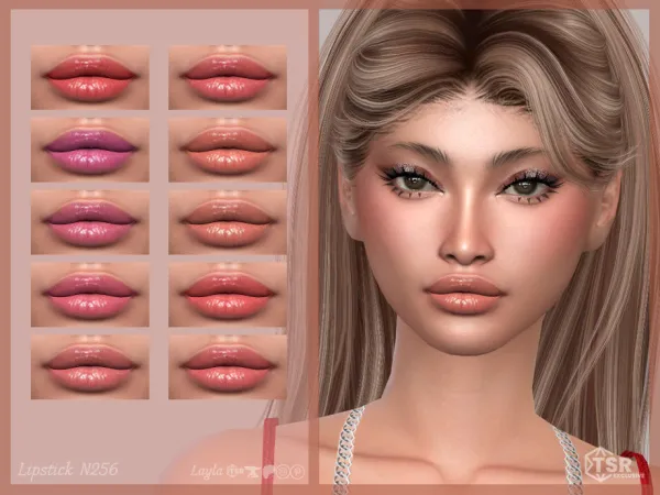 Alpha tsr Glossy Lipstick (Lipstick N256) - The Sims 4 Custom Content