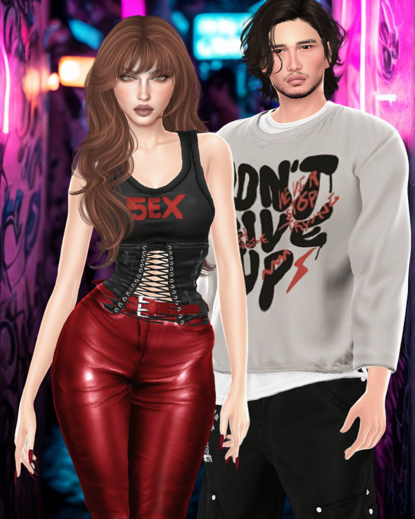 Alpha AMBER CODY The Urban Rebel Duo by yolimi - The Sims 4 Custom Content