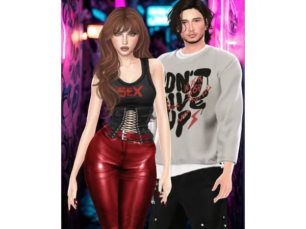 Alpha AMBER CODY u2014 The Urban Rebel Duo - The Sims 4 Custom Content