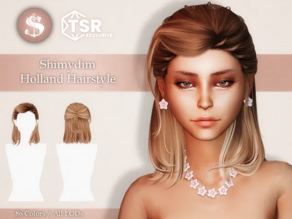 Alpha Shimydim Holland Hairstyle - The Sims 4 Custom Content