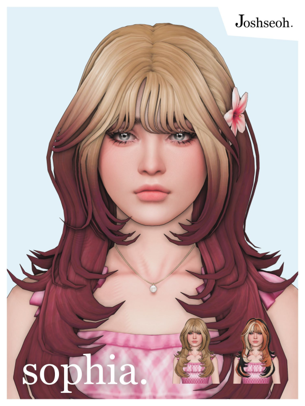Maxis Match Sophia Hair by simsfinds - The Sims 4 Custom Content