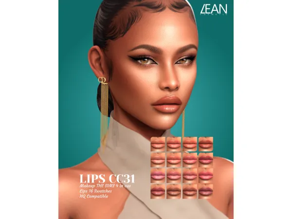 Alpha LEAN LIPS CC31 - The Sims 4 Custom Content