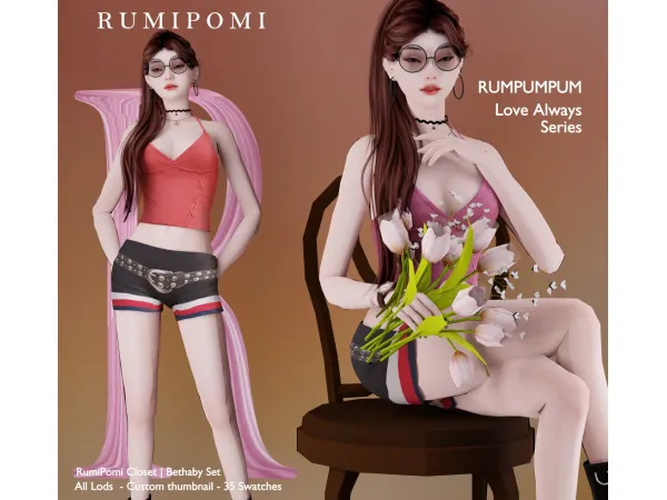 Alpha Rumpumpum_Bethany Set - The Sims 4 Custom Content
