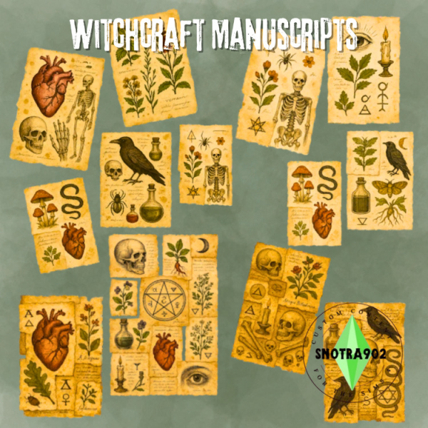 Mix Witchcrafts Manuscripts by simsfinds - The Sims 4 Custom Content