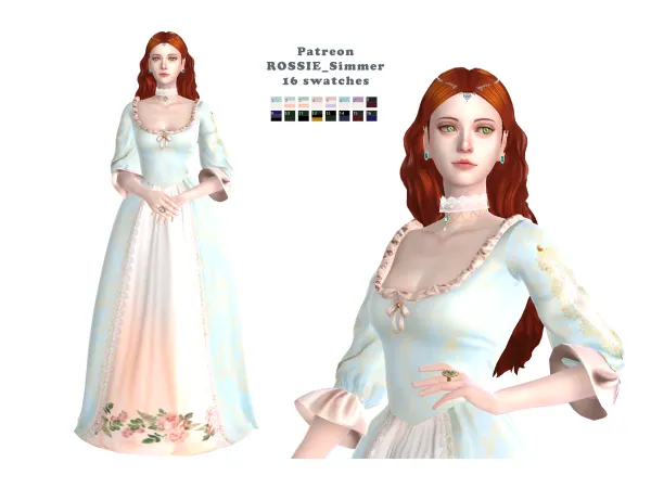 Maxis Match Sifix Maria Dress Rossie - The Sims 4 Custom Content
